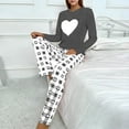 thumbnail image 2 of TaTaai Long Sleeved Printed Pajama Set, Women's Fashionable High Waist Loose Pants Suit, Soft Breathable Outfit, Spring Summer Casual Home Daily Wear, Hang Line Dry Gift, 2 of 5