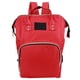 thumbnail image 1 of Bolsa de pañales de maternidad, mochila impermeable para pañales de bebé, bolsa de lactancia para mamá de gran capacidad, color rojo, 1 of 14