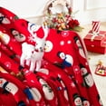 thumbnail image 4 of Sherpa Christmas Throw Blanket, Fuzzy Fluffy Soft Cozy Blanket, Fleece Flannel Plush Microfiber Blanket for Couch Bed Sofa (60" X 80", Red Snowman), 4 of 6