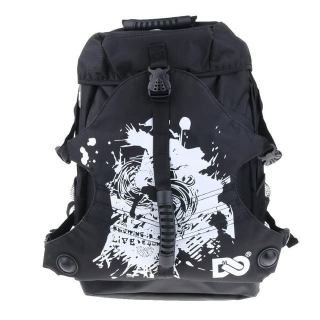 Backpack for Roller Skates Inline Speed Skates Bag with Multi Pockets Black.