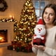 thumbnail image 4 of Peluche de Papá Noel, Decoración Navideña, Regalo | Muñeco de Tela Rojo de 25 Cm | Ideal para Decorar En Navidad, 4 of 6