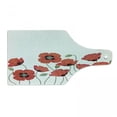 thumbnail image 1 of Floral Cutting Board, Poppy Flowers in Garden Fresh Plant Idyllic Nature Fragrance Theme Print, Decorative Tempered Glass Cutting and Serving Board, Wine Bottle Shape, Orange Green, by Ambesonne, 1 of 1