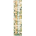 thumbnail image 6 of SAFAVIEH Madison Christabella Overdyed Striped Runner Rug, Green/Orange, 2'2" x 14', 6 of 9