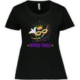 thumbnail image 3 of Inktastic Mardi Gras Party Crown Mask Women's Plus Size T-Shirt, 3 of 5