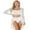 White, variant on iiniim Women 2 Piece Lyrical Ballet Dance Floral Lace Crop Top Asymmetrical Mesh Tulle Skirt Dancwear Green XL