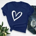 thumbnail image 3 of Tbopshirt Valentine's Day T-Shirts for Women Short Sleeve Graphic Tees, Plus Size Tops,Valentines Day Fashion Crewneck Printing Love Heart T-Shirt Casual Loose Womens Tops S-XXXL, 3 of 6