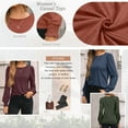 thumbnail image 6 of SUNBS Long Sleeve Shirts for Women Business Casual Tops Dressy Blouses Crewneck Trendy Clothes, 6 of 8