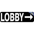 thumbnail image 2 of 10in x 3in Lobby To The Right Sticker Vinyl Business Sign Door S, 2 of 4