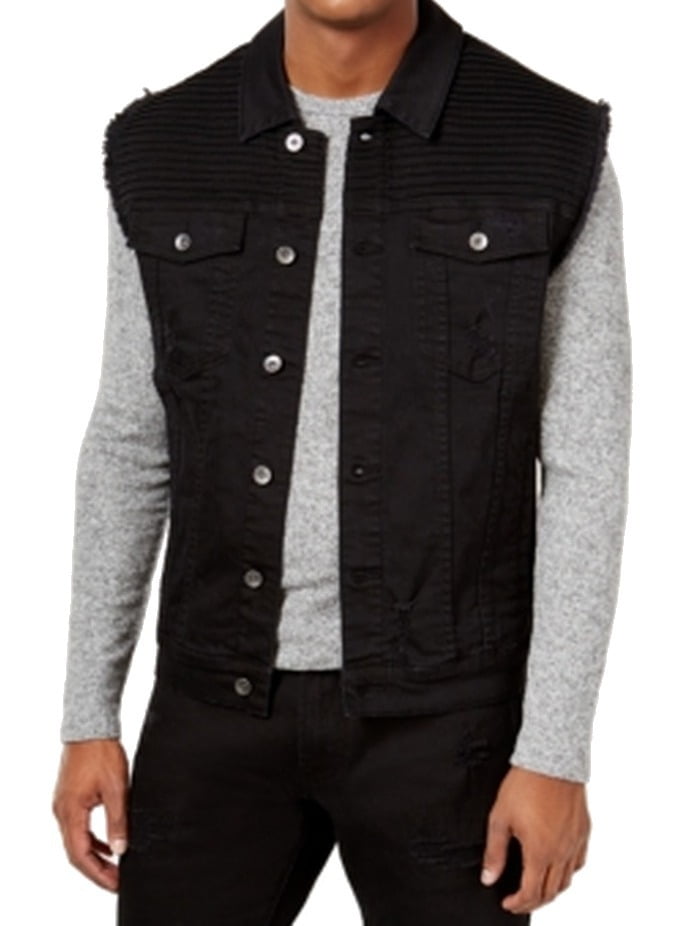 mens denim vest walmart