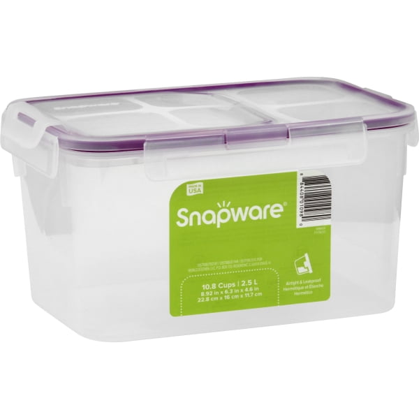 Snapware Airtight 10.8Cup Rectangular Food Storage Container Walmart