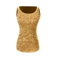 thumbnail image 5 of Ruimatai Women's Sequin Patchwork Tank Top Slim Fit Round Neck Fashionable Sleeveless Blouse Casual Party Wear, 5 of 6
