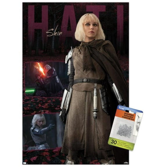 Star Wars: Ahsoka - Shin Hati Wall Poster with Push Pins, 14.725" x 22.375"