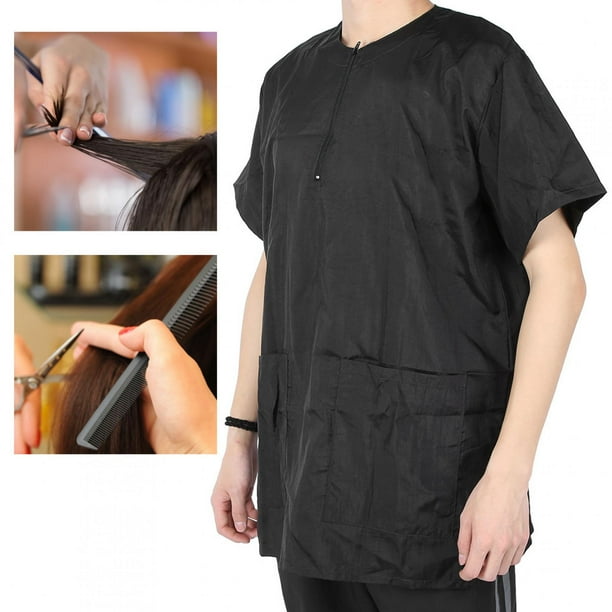 Robe de Barbier Cape de Coiffeur Blouse de Coiffeur pour Salon de Coiffure avec Poches Accessoire de Salon Walmart