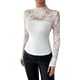 thumbnail image 2 of Heisall Womens Tops Long Sleeve Pullover Lace Back Zipper Slimming Versatile Base Layer Shirt for Autumn Winter Layering Round Neck Casual Blouse, 2 of 5
