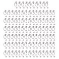 thumbnail image 2 of 100set Round Head Rivet Silver Double Circle Pull Rings Copper DIY Burr Free Screwback Nail Heads Stud for Phone Case, 2 of 8