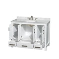 thumbnail image 2 of Wyndham Collection Sheffield 48" Metal Single Bathroom Vanity in White/Chrome, 2 of 4
