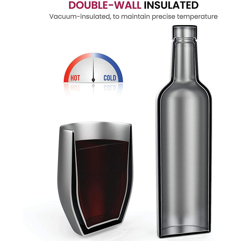 Wholesale 25 Oz Glitter Wine Insulator Triple-Walled 750ml