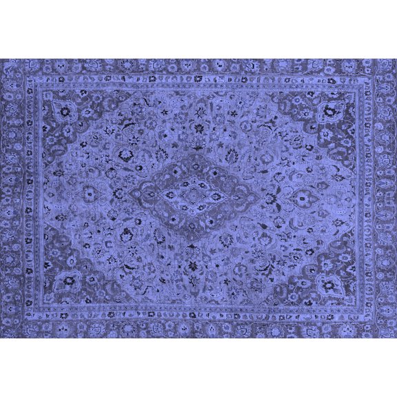 Ahgly Company Indoor Rectangle Abstract Blue Modern Area Rugs, 3' x 5'
