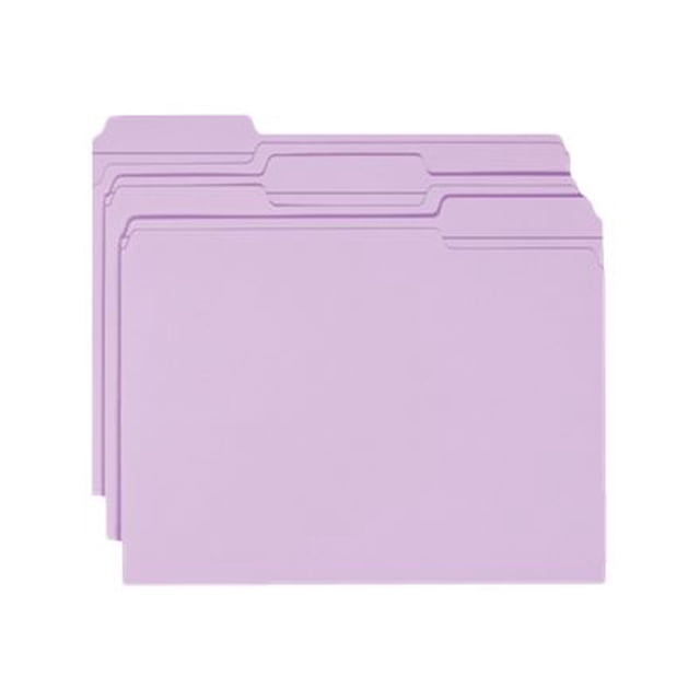 Smead - File folder - for Letter - tabbed - lavender (pack of 100)