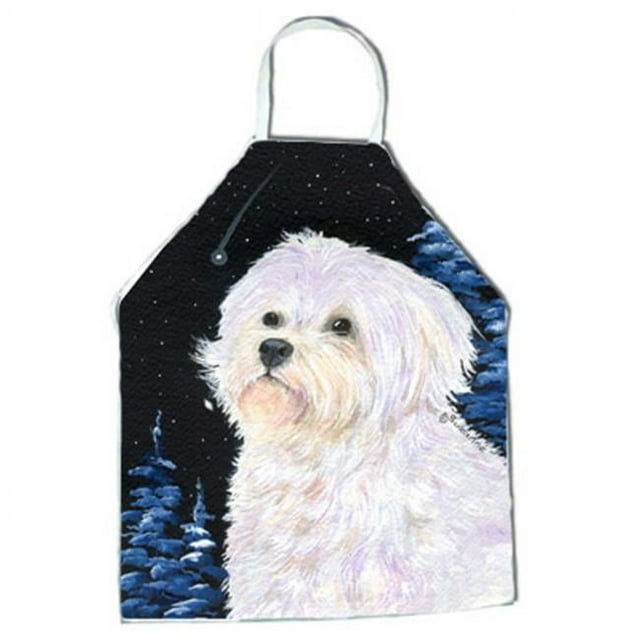 Carolines Treasures SS8461APRON Starry Night Maltese Apron - 27 x 31 in.