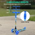 thumbnail image 3 of Hurtle Mini Kickboard Scooter for Kids  Height Adjustable 25-28 Inches, 3-Wheel Toddler Micro Scooter with LED Light-up Wheels, Lightweight Riding Toy, Non-Slip, Indoor/Outdoor Fun, Ages 2-5 Black, 3 of 7