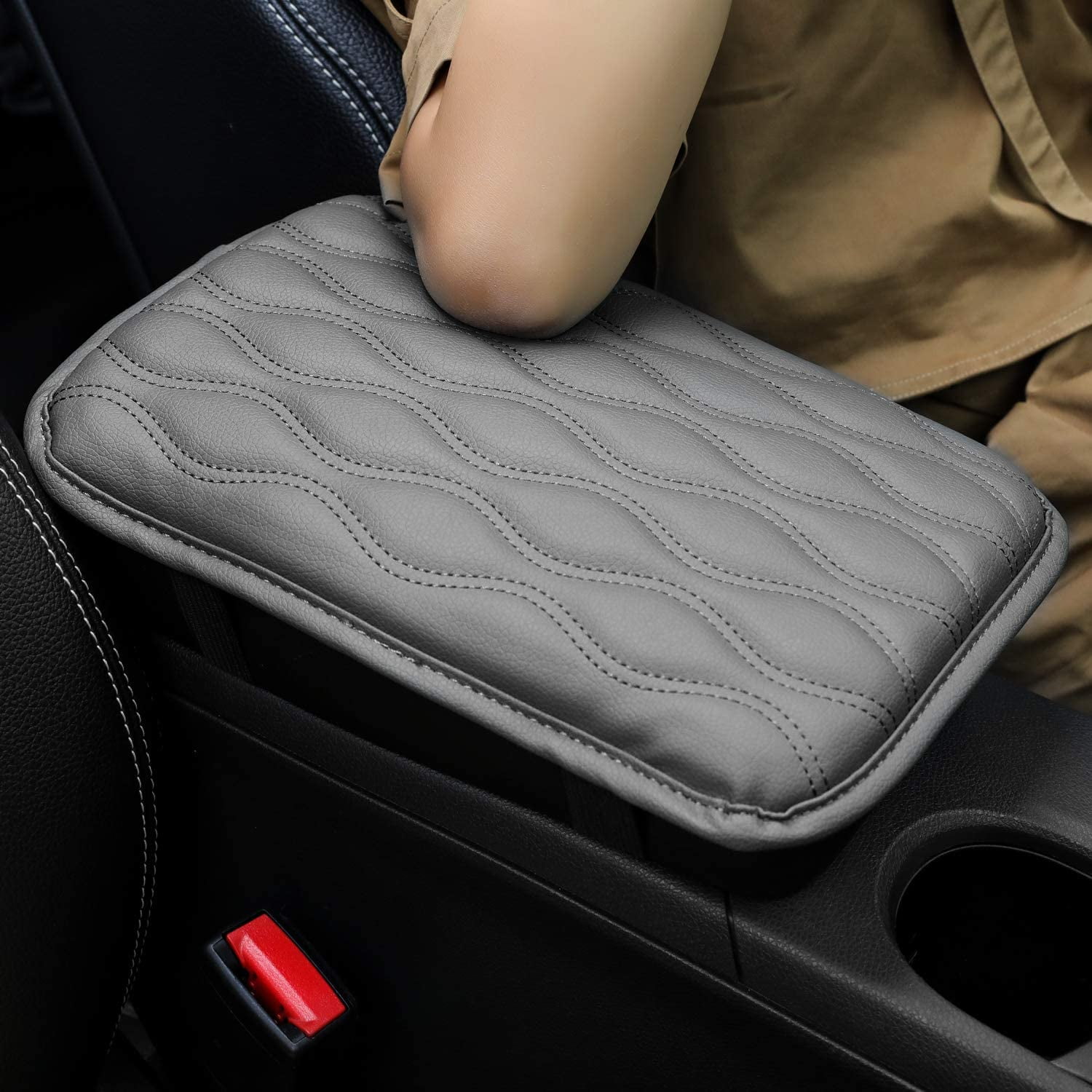 Car Armrest Pad,Car Center Console Cover,Waterproof Center Console Pad,Car armrest Box Pad,Armrest Seat Box Cover Protector,for Most Vehicle Black Car Truck SUV 