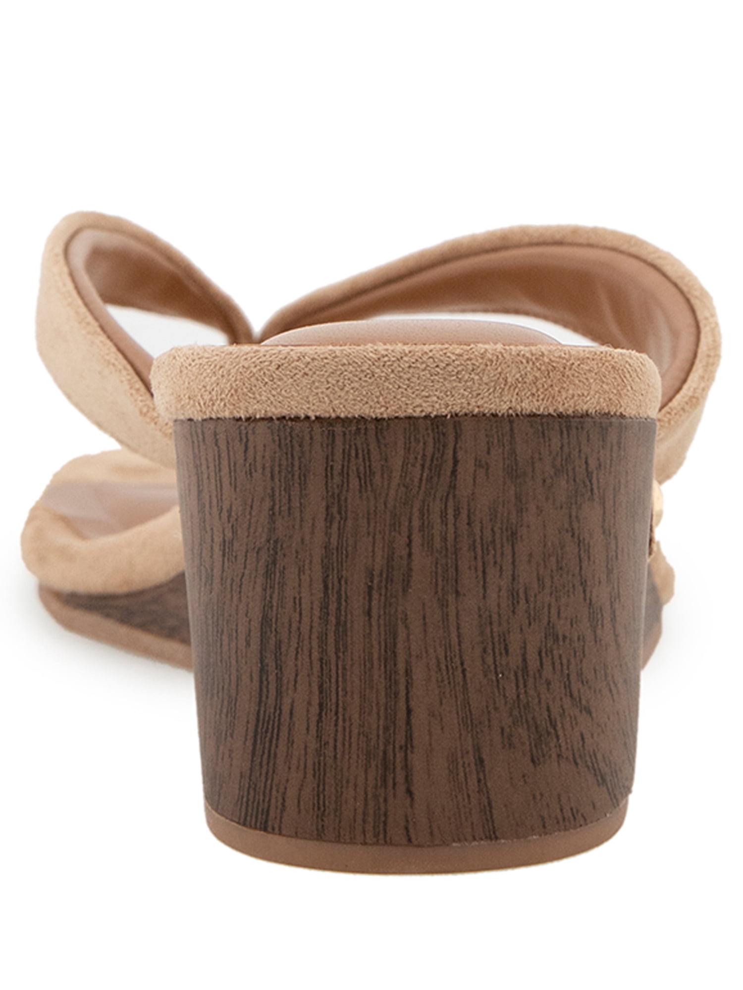 Kensie Women's Nolita Thong Faux Wood Wedge