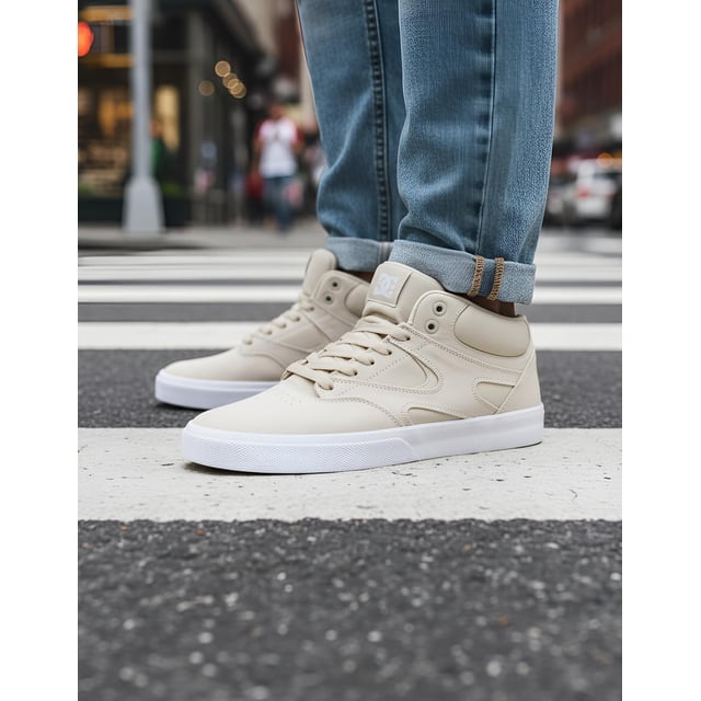 Tenis Hombre Caballero Dc Shoes Casual Skate Kalis Vulc beige 25 MX