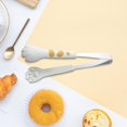 thumbnail image 6 of Esquirla Tongs BBQ Tongs Kitchenware Gift Non Slip Grip Salads Tools Baking Bread Clamp Kitchen Tongs for Indoor Outdoor white, 6 of 8
