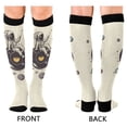 thumbnail image 4 of FORMRS Womens Knee High Socks Casual Long Thick Travel Daily Wear, 1 Pair, Beige Astronaut Planet, 4 of 6