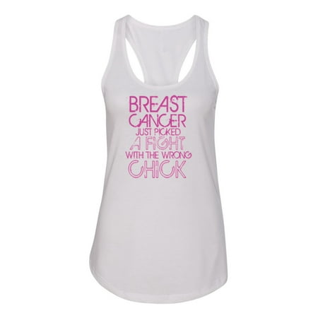 Breast Cancer Picked The Wrong Fight Womens  Racerback
