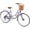 Pastel Purple, variant on 24 Inch Beach Cruiser Bike for Women, Akaber 7 Speed Commuter Bicycle with Rattan Basket, Adjustable Seat, Lightweight for Ladies