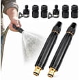 thumbnail image 2 of High Pressure Power Washer Nozzle with Connector Set,2026 New Garden Hose Sprayer for Car Washing & Outdoor Cleaning,Universal Stream Jet Nozzle for Pressure Cleaning Accessory(1*Nozzle+3*Connectors), 2 of 8