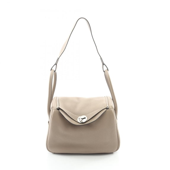 Pre-Owned Hermes Hermès Lindy 26 Turtiere Gray Shoulder Bag/Handbag in Taurillon Clemence...