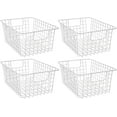 thumbnail image 7 of Sorbus Metal Wire Storage Baskets, Kitchen Pantry Organizer - Storage Bins for Home, Bathroom, Laundry Room, Closet Organization (4-Pack, White), 7 of 7
