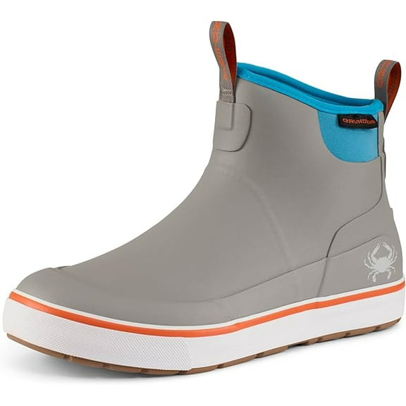 Grundens Men's Deck-Boss Durable Waterproof Ankle Boot, Blue Crab, Size 10