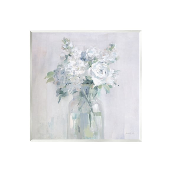 Stupell Industries White Abstract Bouquet Botanical & Floral Painting Unframed Art Print Wall Art, 12 x 12