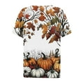 thumbnail image 4 of YLHFASHION Hauts pour Femmes Imprimés Haut pour Femmes Manches Courtes Blouse Hauts Blouse pour Femmes T-shirt à Manches Courtes T-shirt à Col en V Articles en Liquidation T-shirt à Manches Courtes pour Femmes, 4 of 5