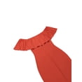 thumbnail image 4 of VISgogo, vestido de noche con hombros descubiertos para mujer, elegante vestido de baile con volantes de Color sólido para cóctel, fiesta de boda VISgogo moda, 4 of 9