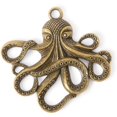 thumbnail image 2 of Steampunk Large Antique Gold Octopus Jewelry Pendant, 2 of 2