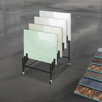 Tile Display Rack,Tile Display Stand with Wheels, Sample Storage Rack,Black