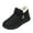 Black, variant on Faux Furry Lined Winter Boots for Women Comfortable Slip On Ankle Booties Platform Non Slip Fuzzy House Slippers Brown 6