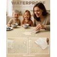 thumbnail image 4 of Decorelia Linen Rectangle Tablecloth for Dining Table, Coffee Table, Soft Wrinkle-Free Wipe Clean Table Cloth for Party, Wedding, Outdoor, Easy to Clean(Oblong, 52 x 70 inch (Rectangular), Beige), 4 of 9