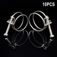 thumbnail image 1 of Ruibeauty 10PCS Double Wire Hose Clips - Stainless Steel, Pond Pipe Koi Fish Fitting Pump, 1 of 3