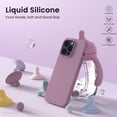 thumbnail image 3 of Compatible with iPhone 14 Pro Max Case 6.7, Slim Liquid Silicone 3 Layers Full Covered Soft Gel Rubber Phone Case Protective Cover with Microfiber Lining 6.7 inch-Lilac Purple, 3 of 13