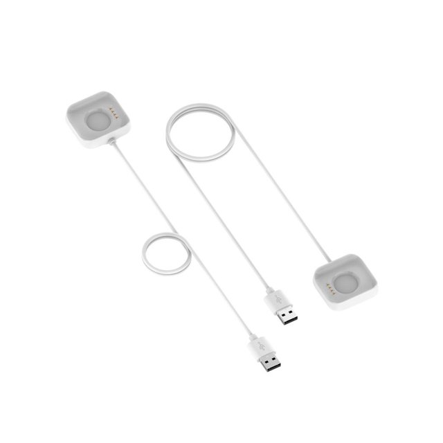 Base de carga USB portátil de 1 m cable de carga de plástico adaptador Blanco para reloj inteligente Sunnimix