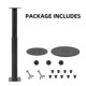 thumbnail image 4 of Elevadores para plantas ZSHIGANMA, altura ajustable de 30 a 55 cm, metal negro, 4 of 4