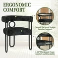 thumbnail image 2 of Accent Chair Set of 2, PU Fabric Upholstered Dining Chair, Kitchen Armchair for Living Room,Black, 2 of 6