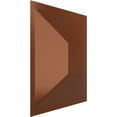 thumbnail image 2 of 11 7/8"W x 11 7/8"H Diane EnduraWall Decorative 3D Wall Panel, Bright Coat Copper (Covers 0.98 Sq. Ft.), 2 of 6