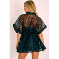 thumbnail image 5 of Robe en Maille Transparente à Pois pour Femmes Été Mini Bikini Ceinturé Transparent, 5 of 5
